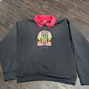Vintage Las Vegas pullover sweater faded woman's